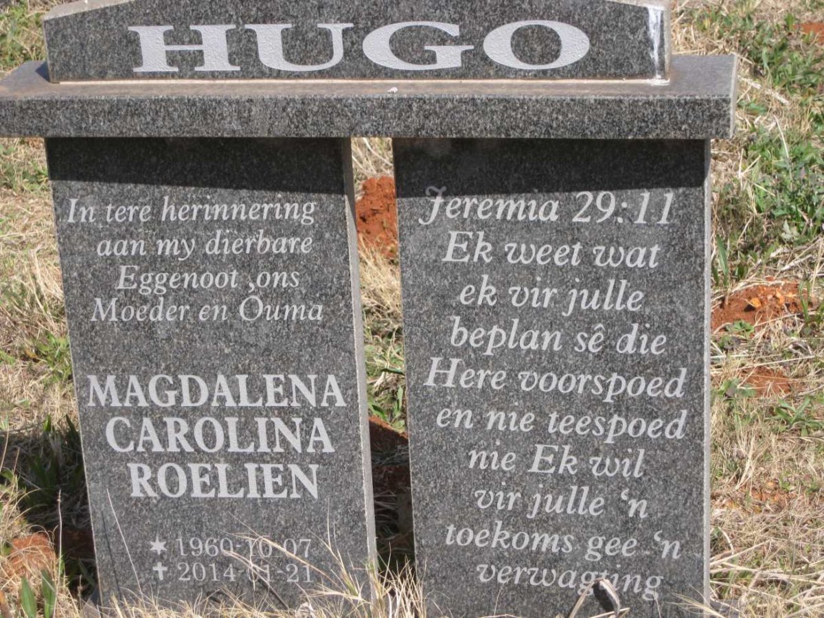 HUGO Magdalena Carolina Roelien 1960-2014