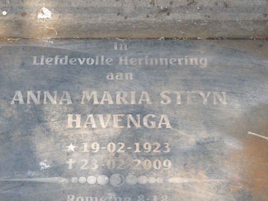 HAVENGA Anna Maria Steyn 1923-2009