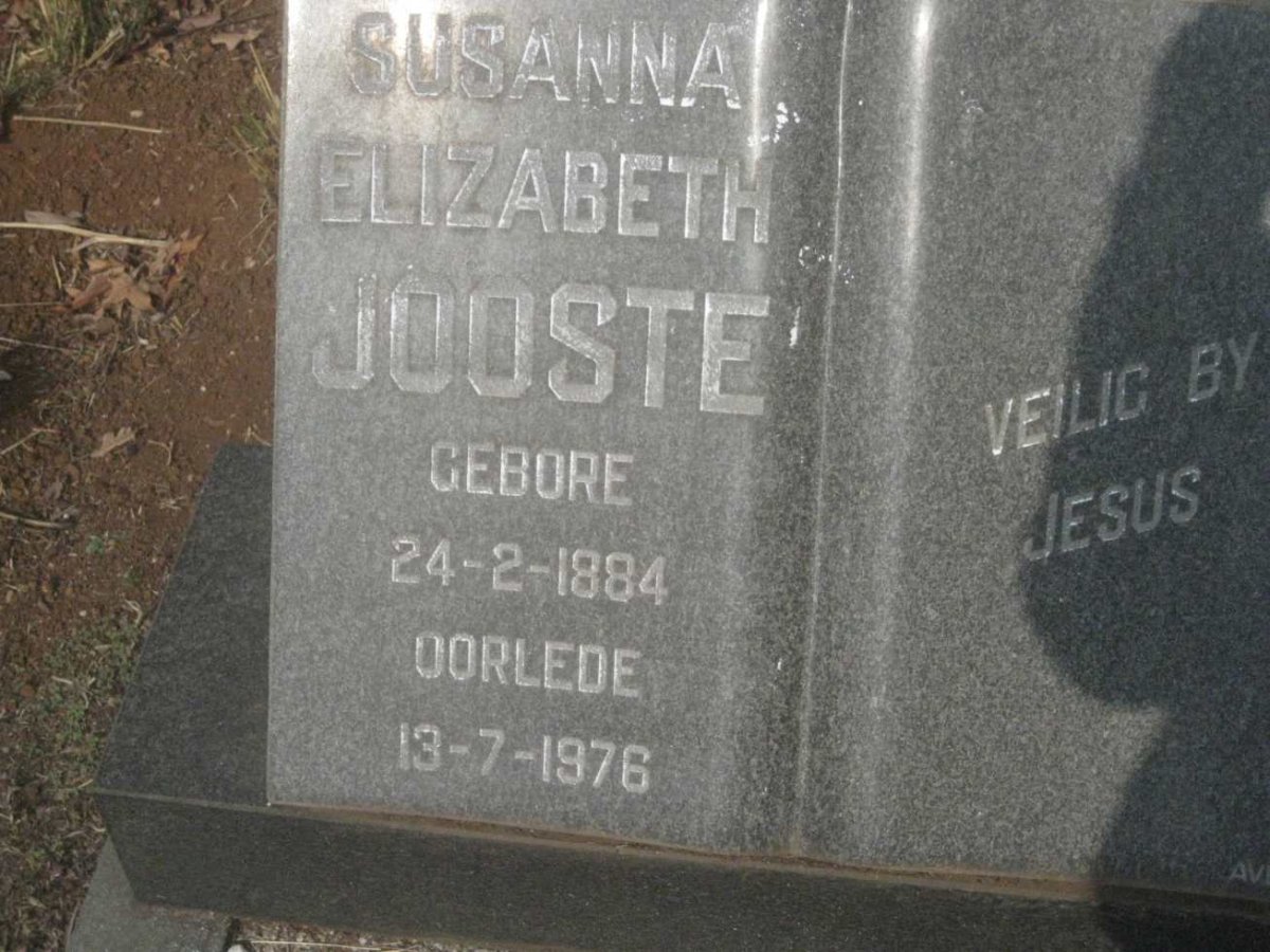 JOOSTE Susanna Elizabeth 1884-1976