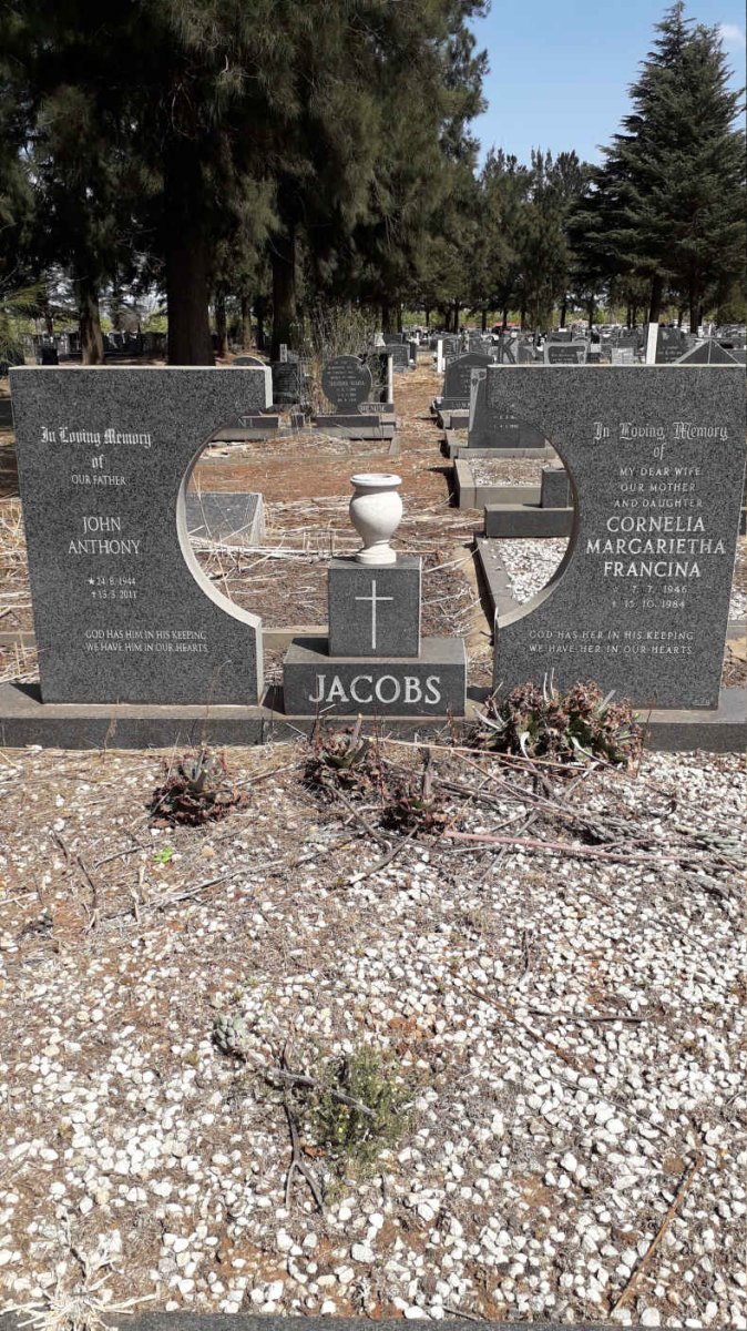 JACOBS John Anthony 1944-2011 &amp; Cornelia Margarietha Francina 1946-1984