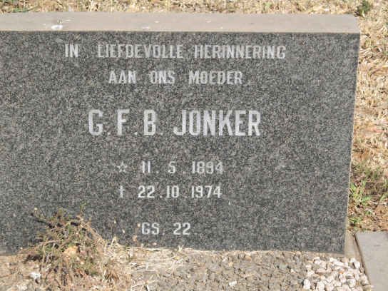 JONKER G.F.B. 1894-1974