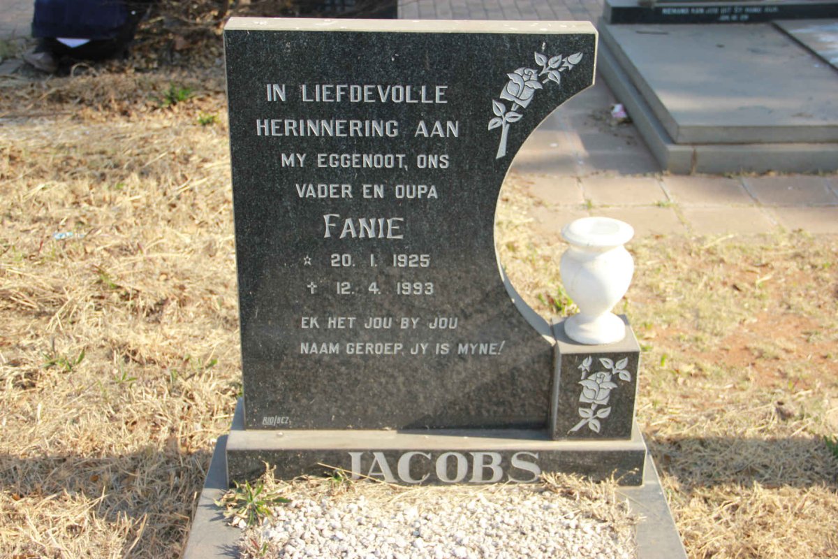 JACOBS Fanie 1925-1993