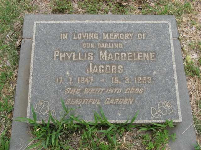 JACOBS Phyllis Magdelene 1947-1953