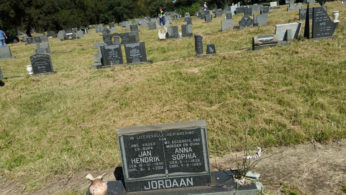 JORDAAN Jan Hendrik 1940-2013 &amp; Anna Sophia 1938-1985
