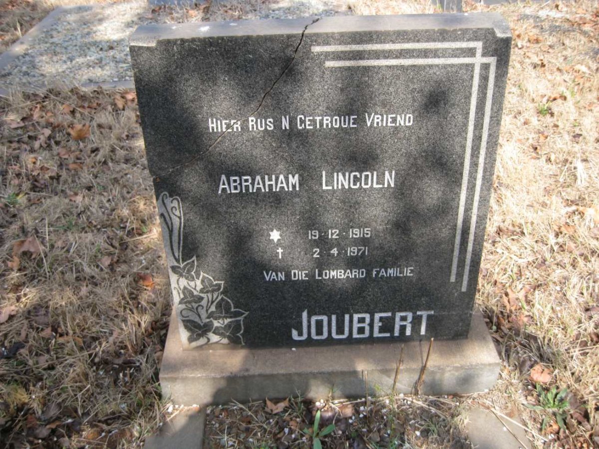 JOUBERT Abraham Lincoln 1915-1971