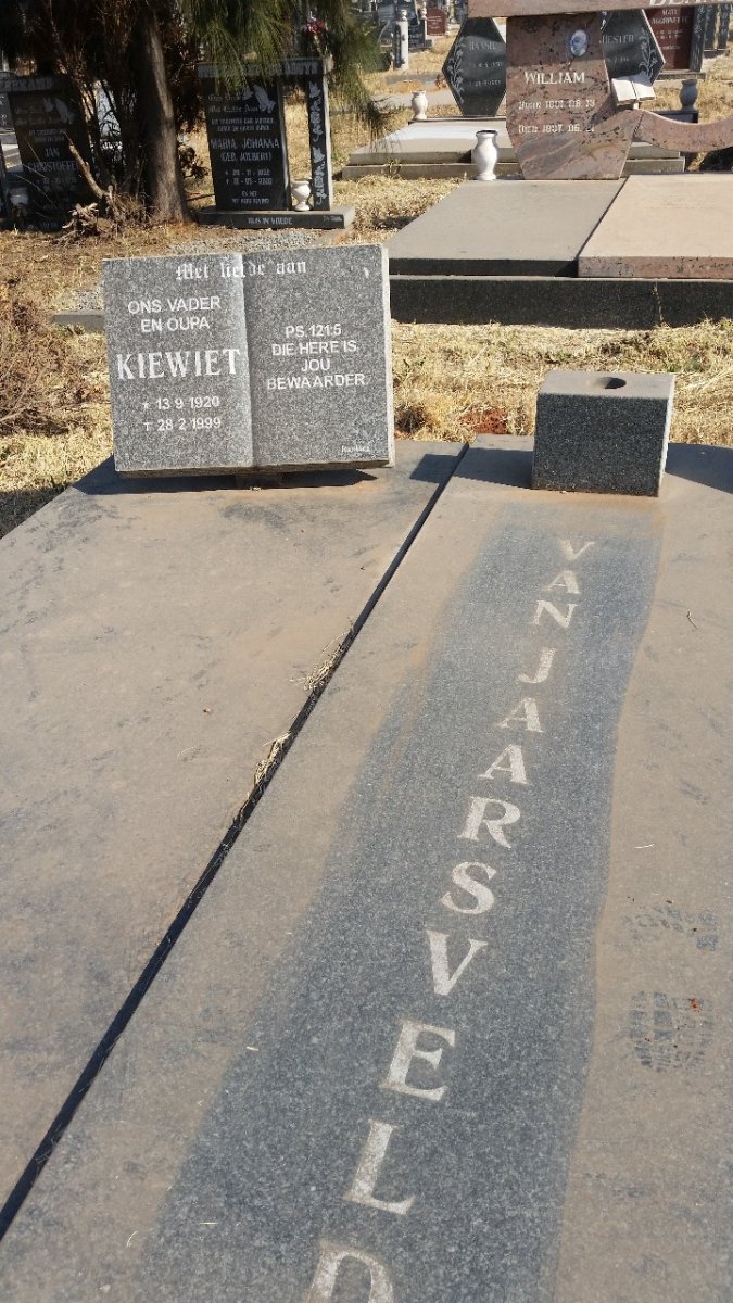 JAARSVELD Kiewiet, van 1920-1999