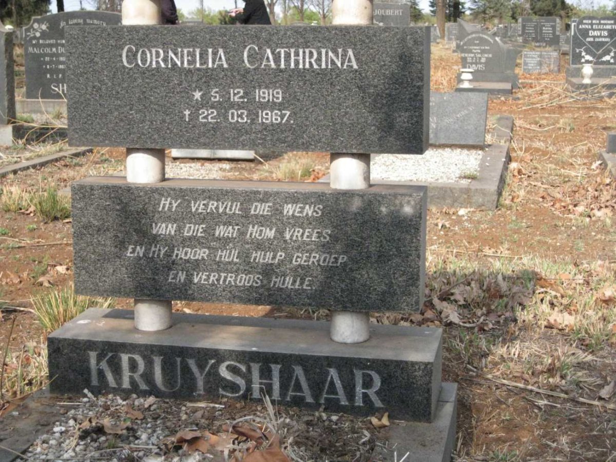 KRUYSHAAR Cornelia Cathrina 1919-1967
