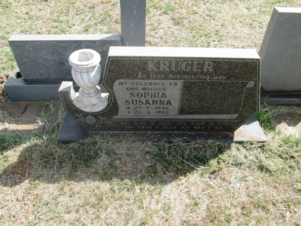 KRUGER Sophia Susanna 1938-1992