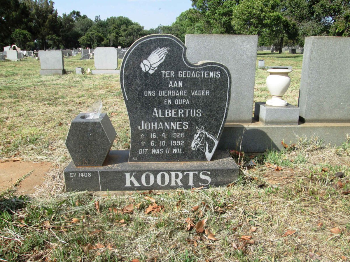 KOORTS Albertus Johannes 1926-1992