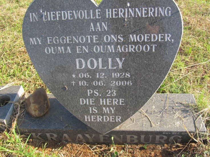 KRAAYENBURG Dolly, van 1928-2006
