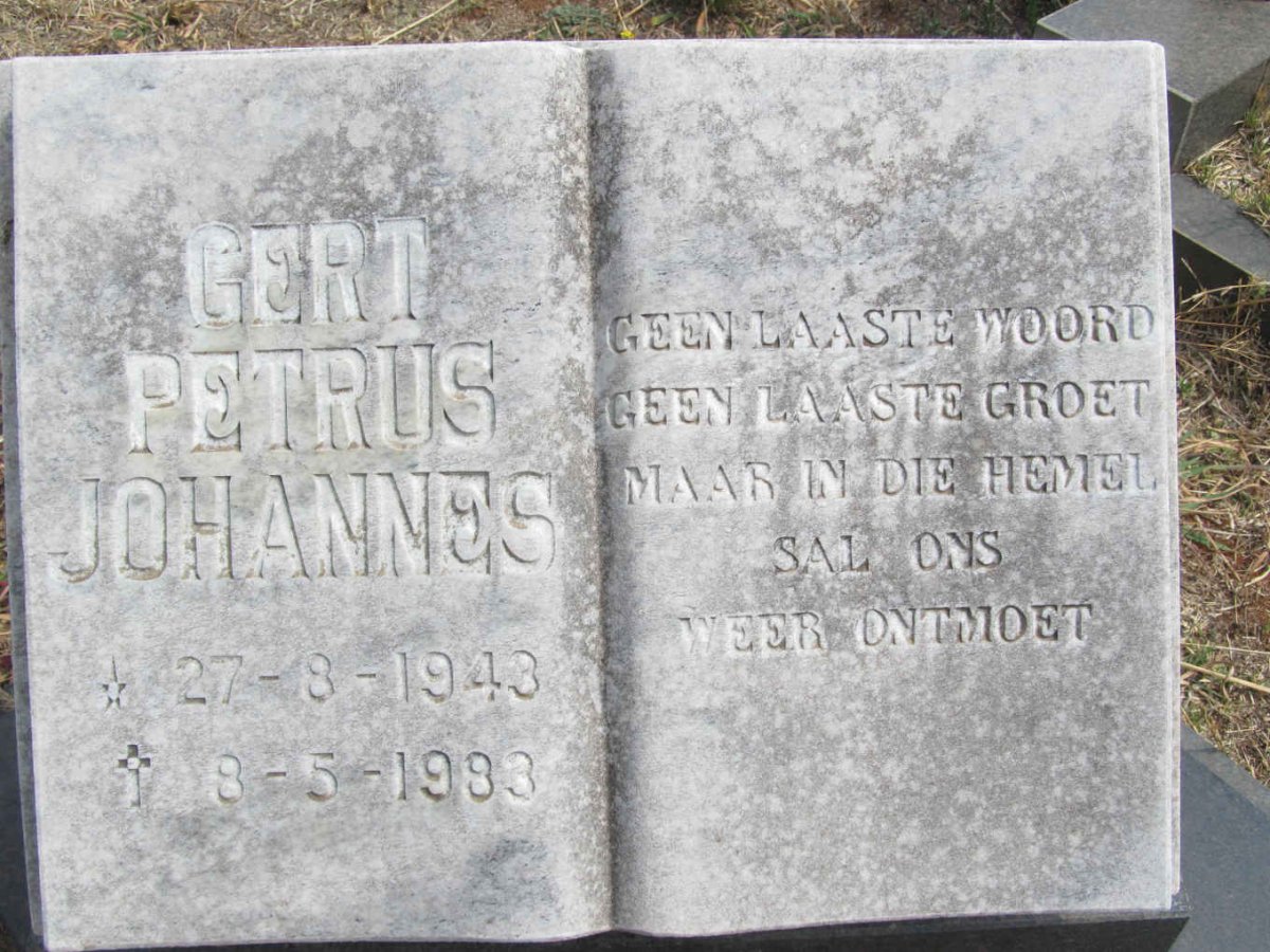 KRUGER Gert Petrus Johannes 1943-1983 _2
