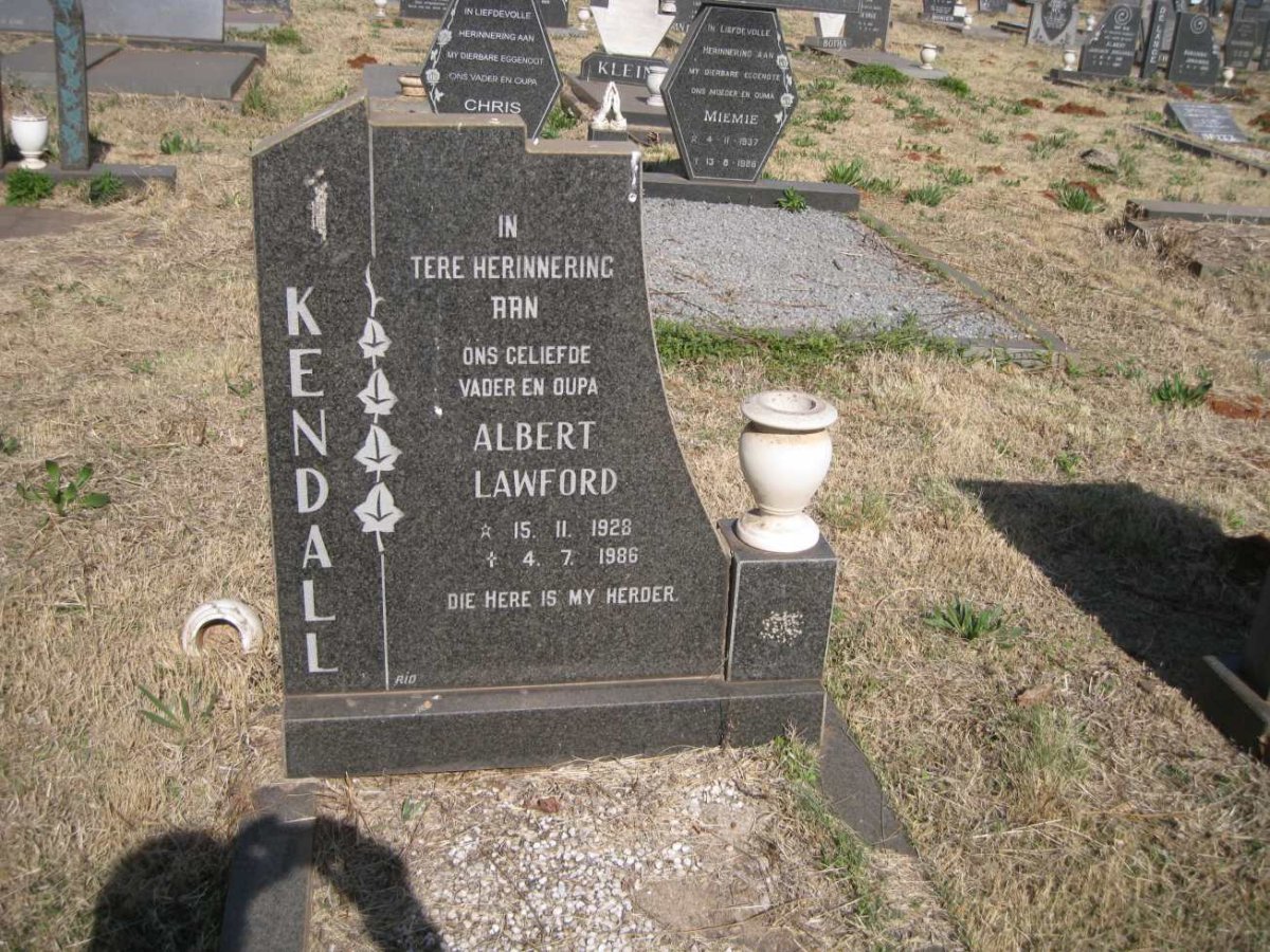KENDALL Albert Lawford 1928-1986