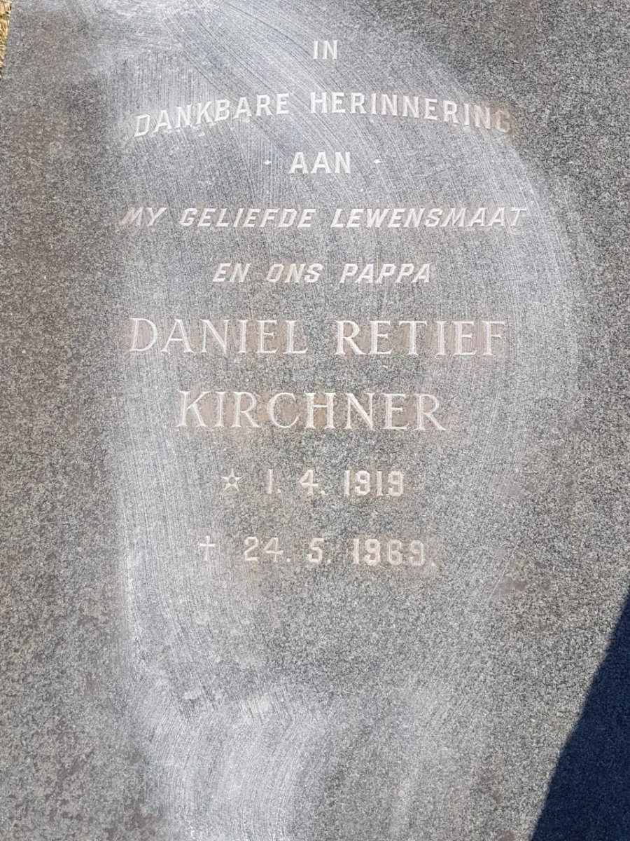 KIRCHNER Daniel Retief 1919-1969