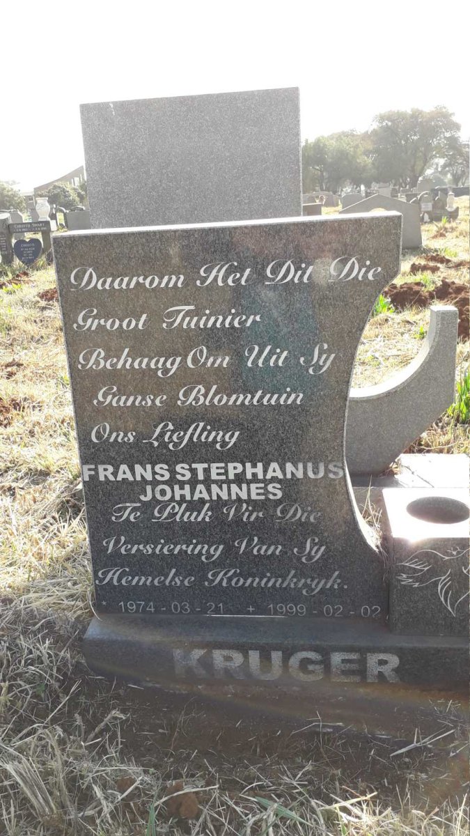 KRUGER Frans Stephanus Johannes 1974-1999