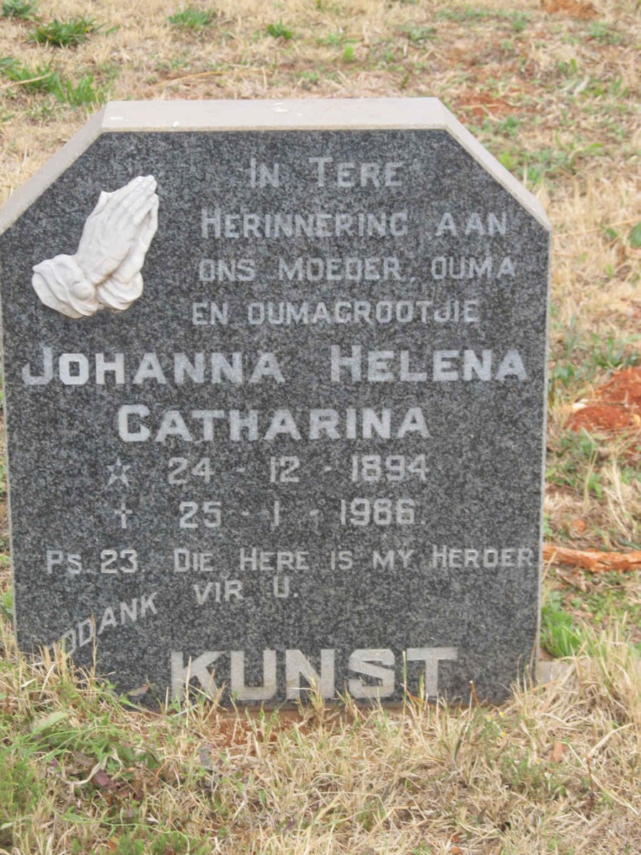 KUNST Johanna Helena Catharina 1894-1986