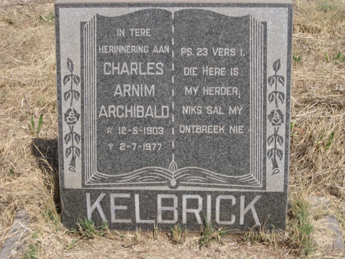 KELBRICK Charles Arnim Archibald 1903-1977
