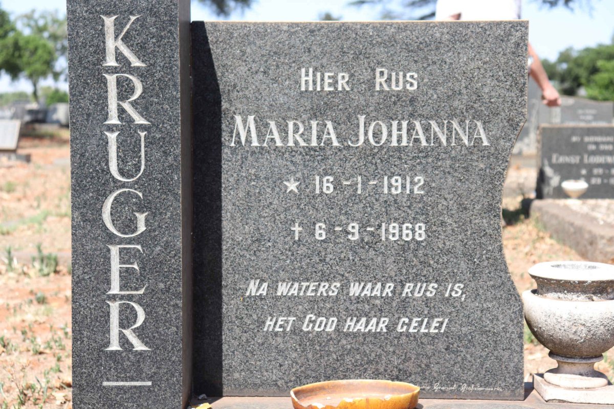 KRUGER Maria Johanna 1912-1968