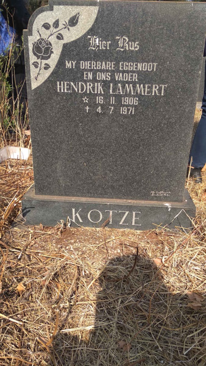 KOTZE Hendrik Lammert 1906-1971