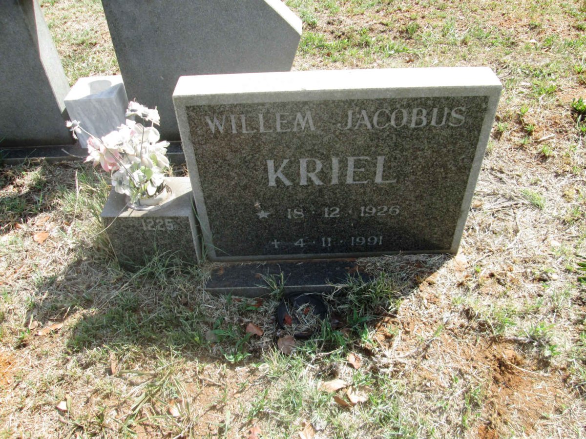 KRIEL Willem Jacobus 1926-1991