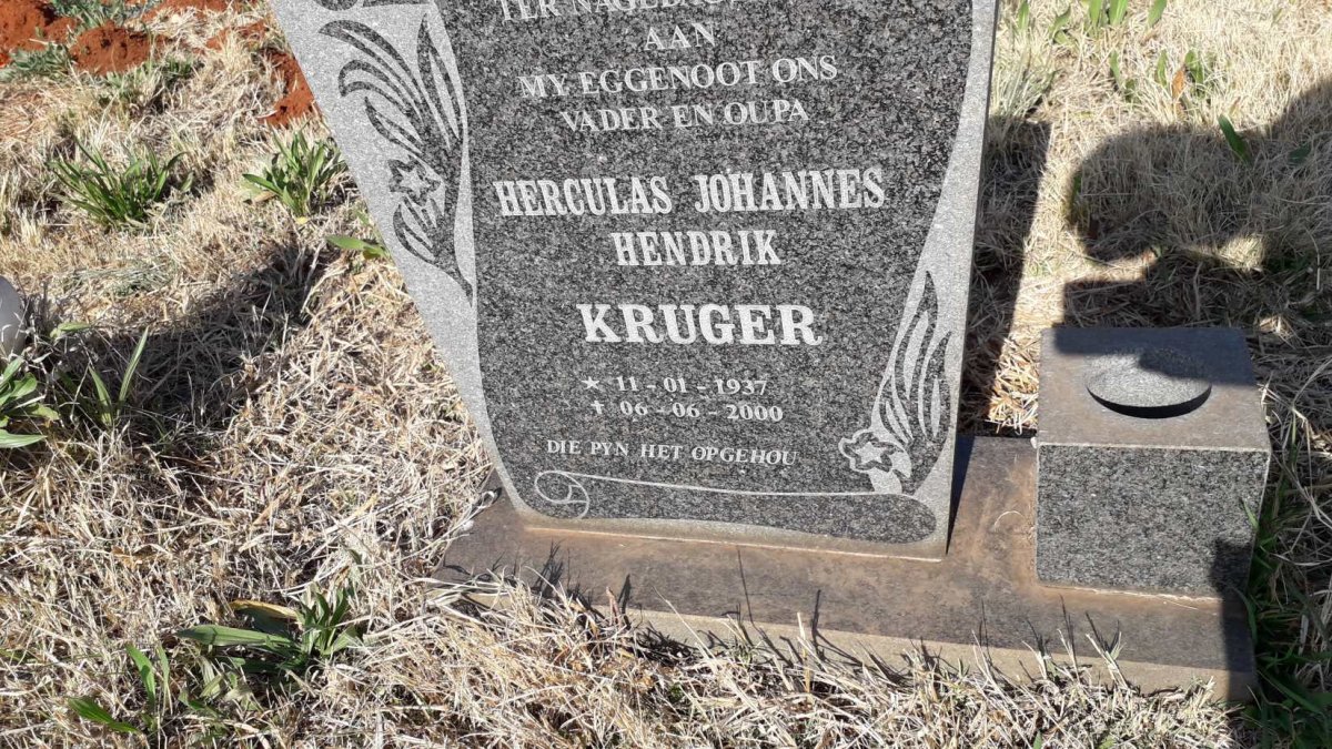 KRUGER Herculas Johannes Hendrik 1937-2000