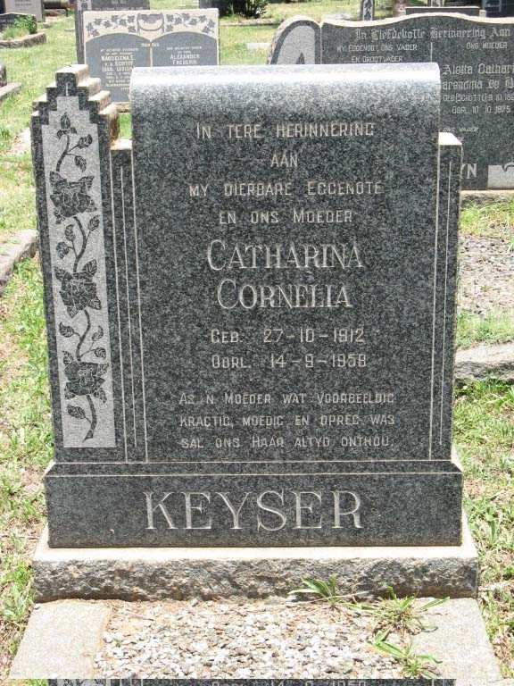 KEYSER Catharina Cornelia 1912-1958