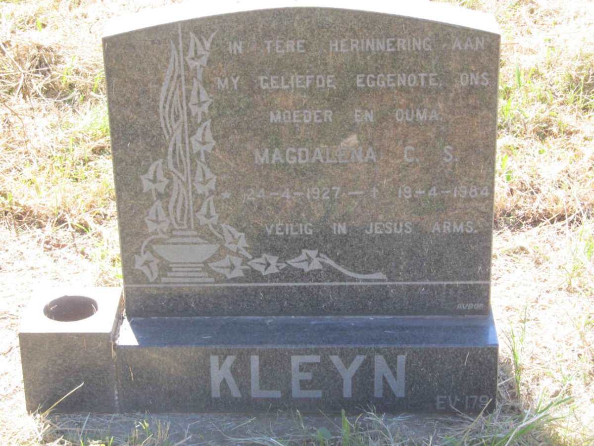 KLEYN Magdalena C.S. 1927-1984