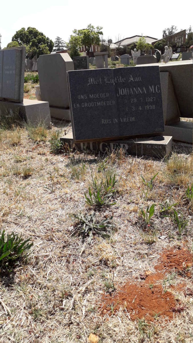 KRUGER Johanna M.C. 1927-1998