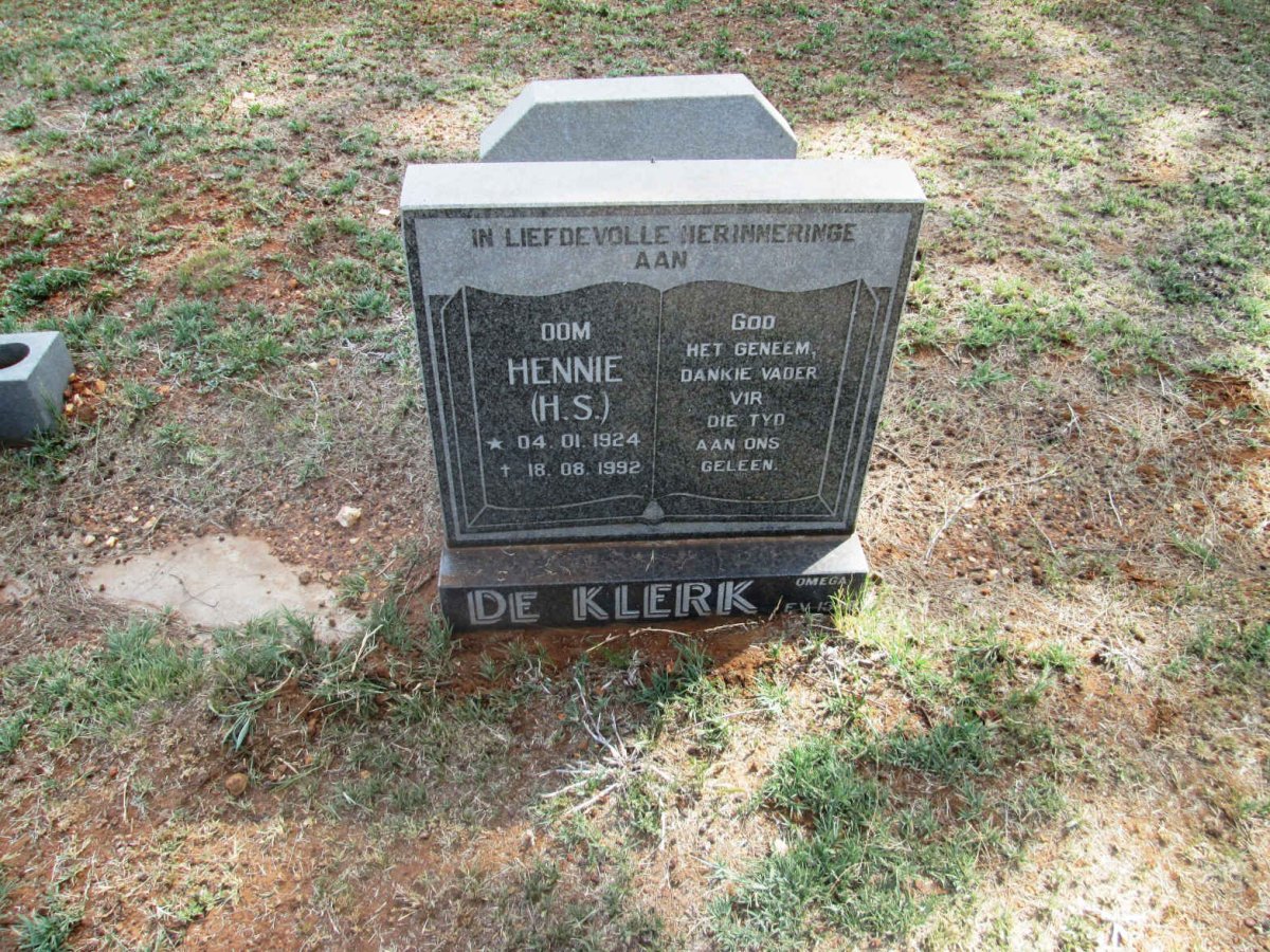 KLERK H.S., de 1924-1992