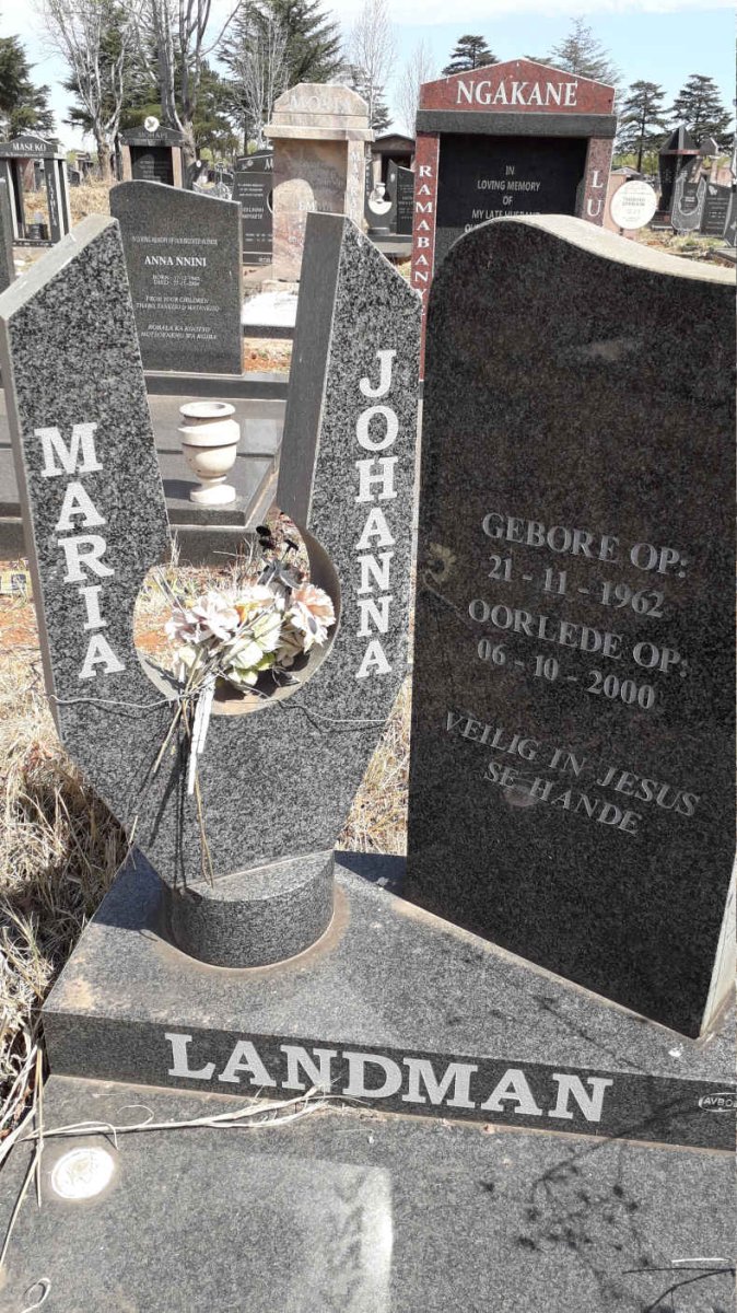 LANDMAN Maria Johanna 1962-2000