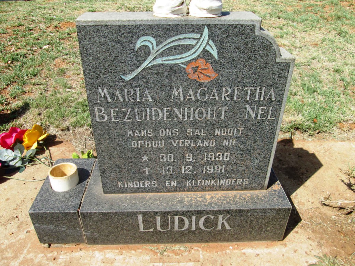 LUDICK Maria Margaretha Bezuidenhout Nel 1930-1991