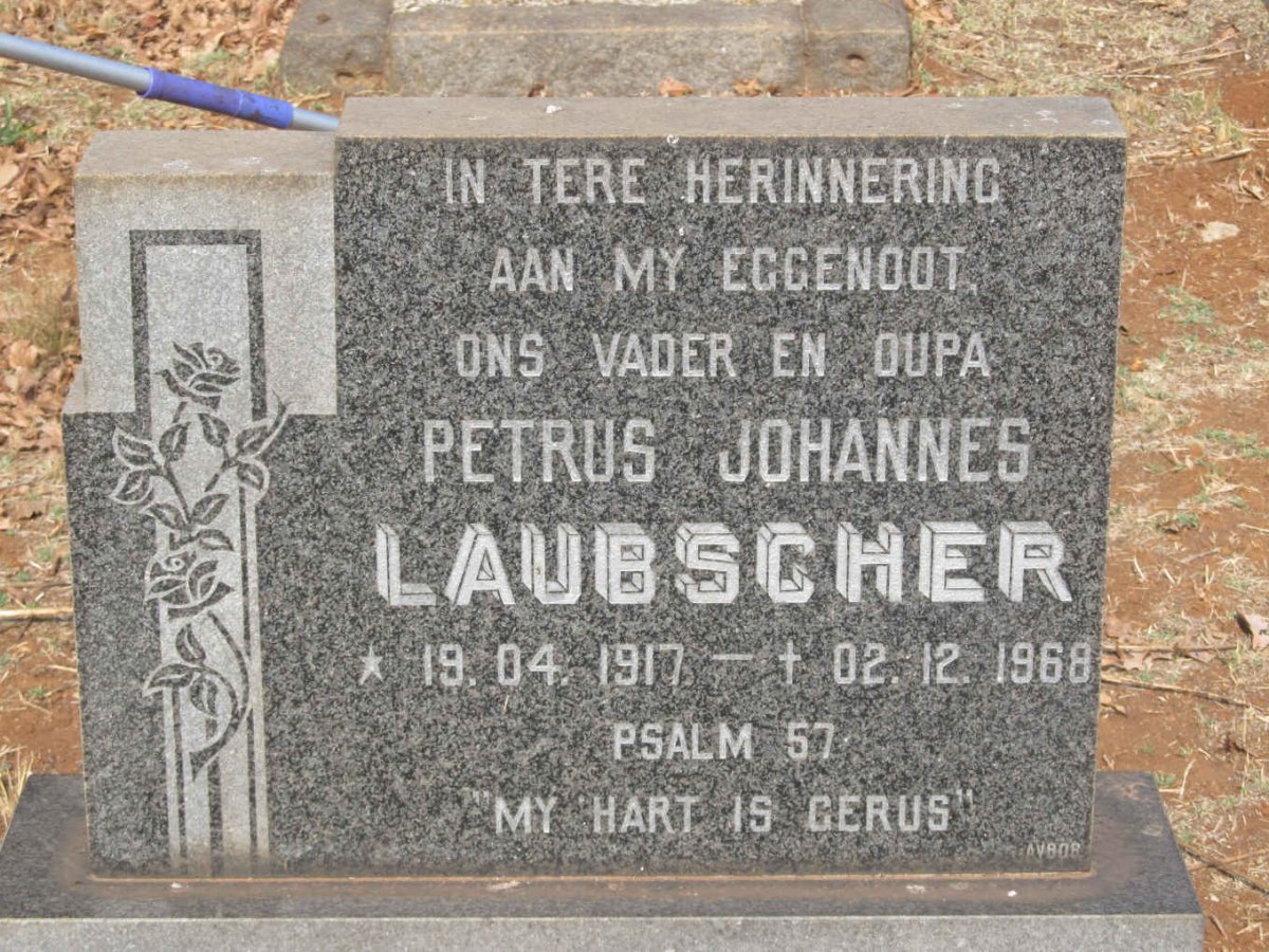 LAUBSCHER Petrus Johannes 1917-1968