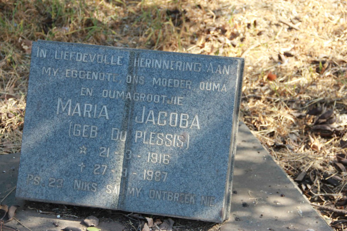 MULLER Jan Hendrik 1909-1998 &amp; Maria Jacoba DU PLESSIS 1916-1987