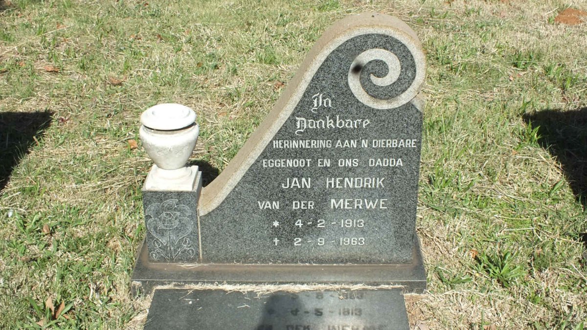 MERWE Jan Hendrik, van der 1913-1963
