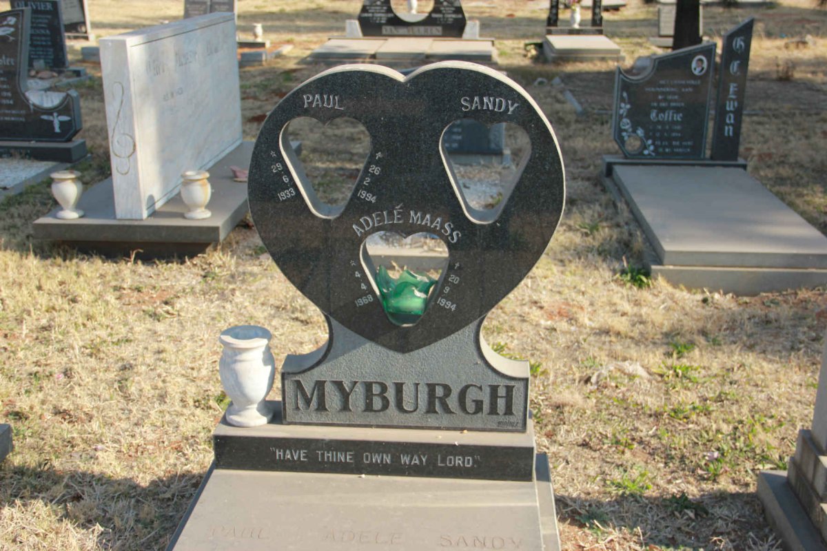 MYBURGH Paul 1933-1994 &amp; Sandy :: MAASS Adelé 1968-1994