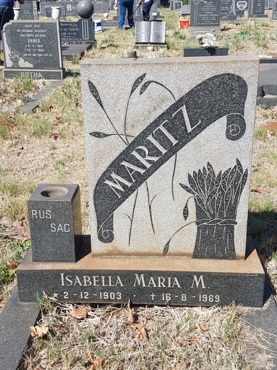 MARITZ Isabella Maria M. 1903-1969