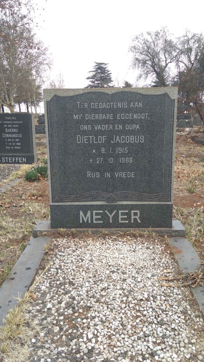 MEYER Dietlof Jacobus 1915-1966