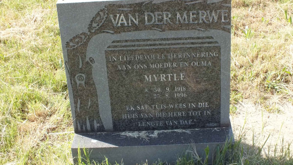 MERWE Myrtle, van der 1918-1996