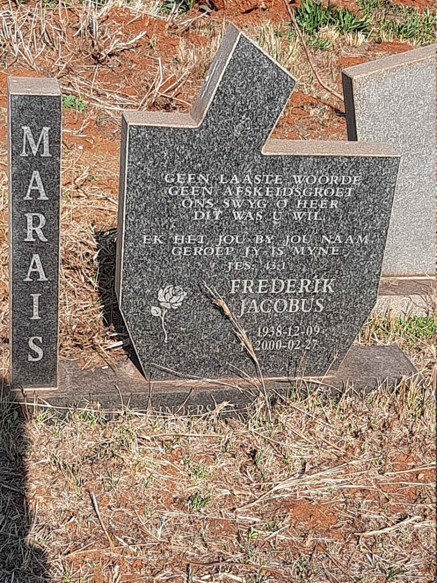MARAIS Frederik Jacobus 1938-2000
