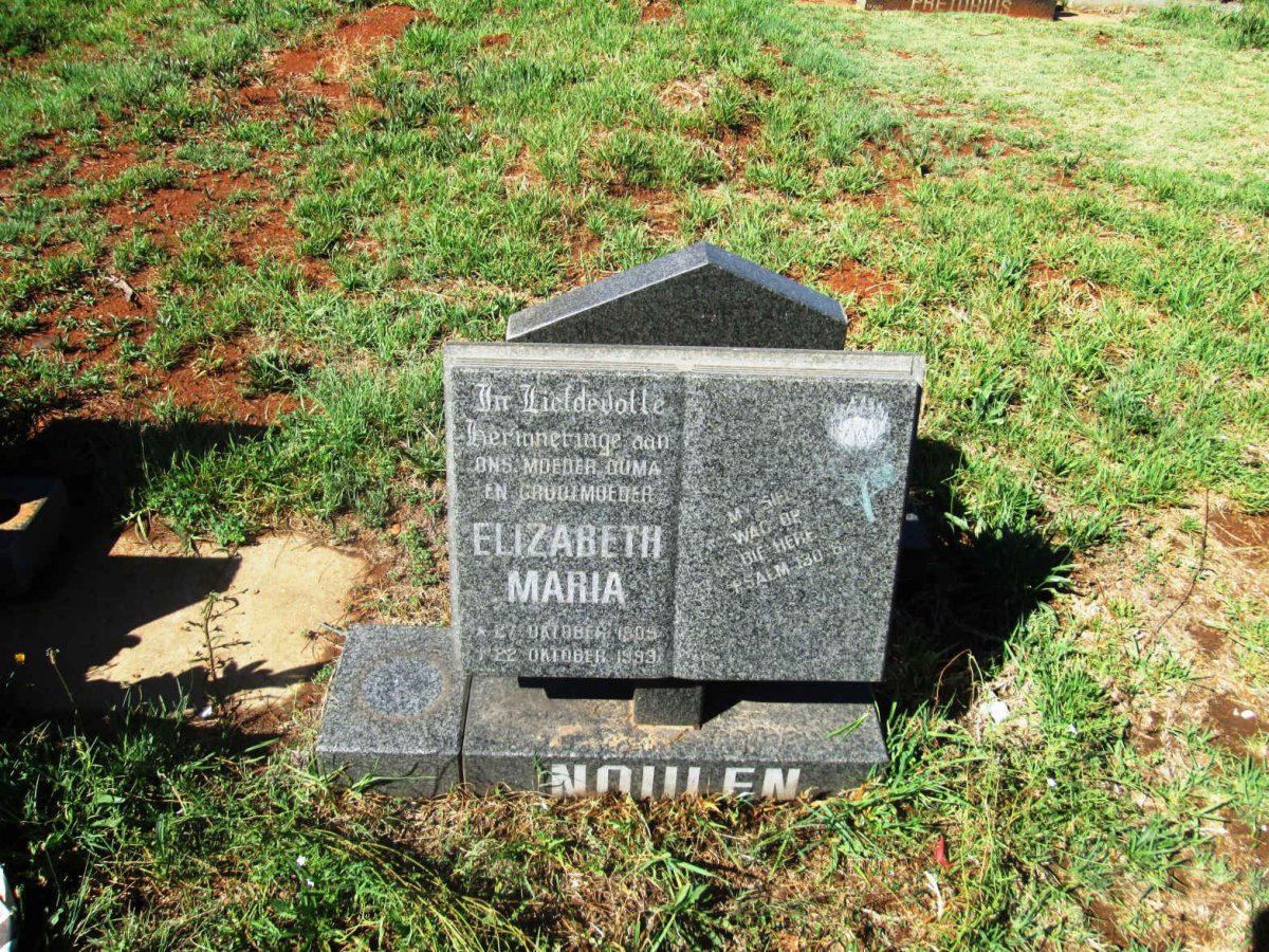 NOULEN Elizabeth Maria 1909-1999