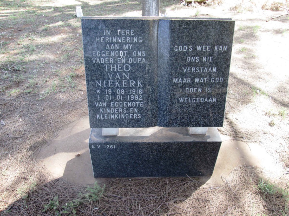 NIEKERK Theo, van 1916-1992