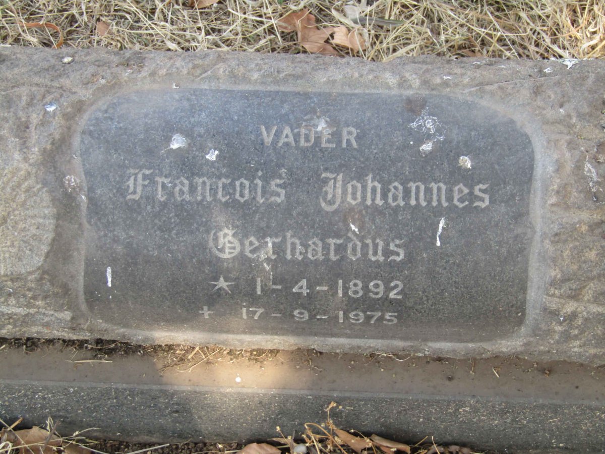 NEL Francois Johannes Gerhardus 1892-1975