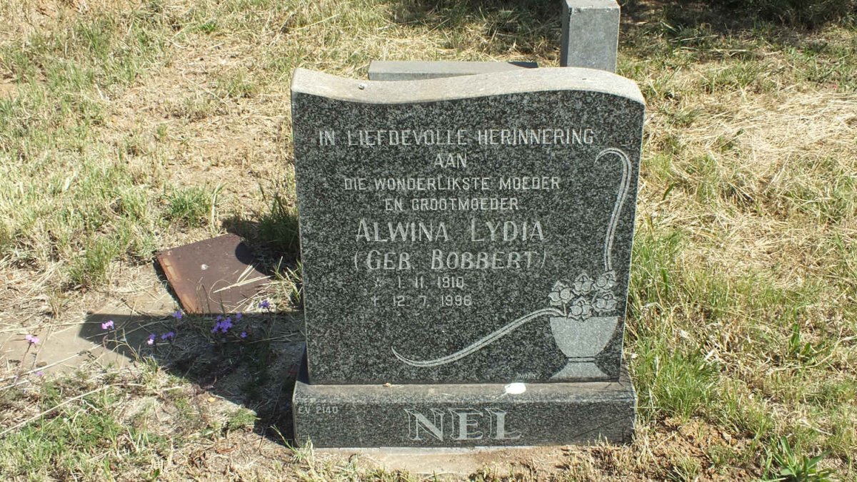 NEL Alwina Lydia nee ROBBERT 1910-1996