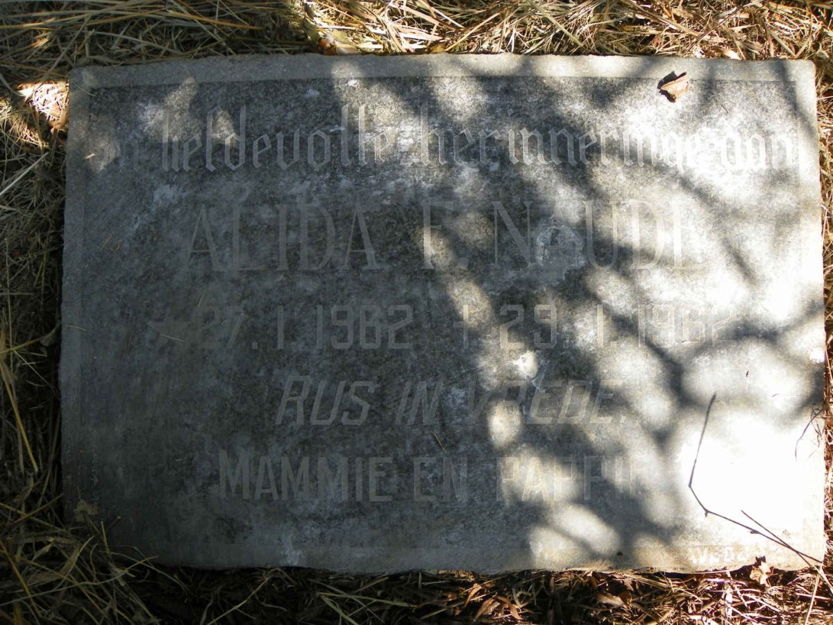 NAUDE Alida F. 1962-1962