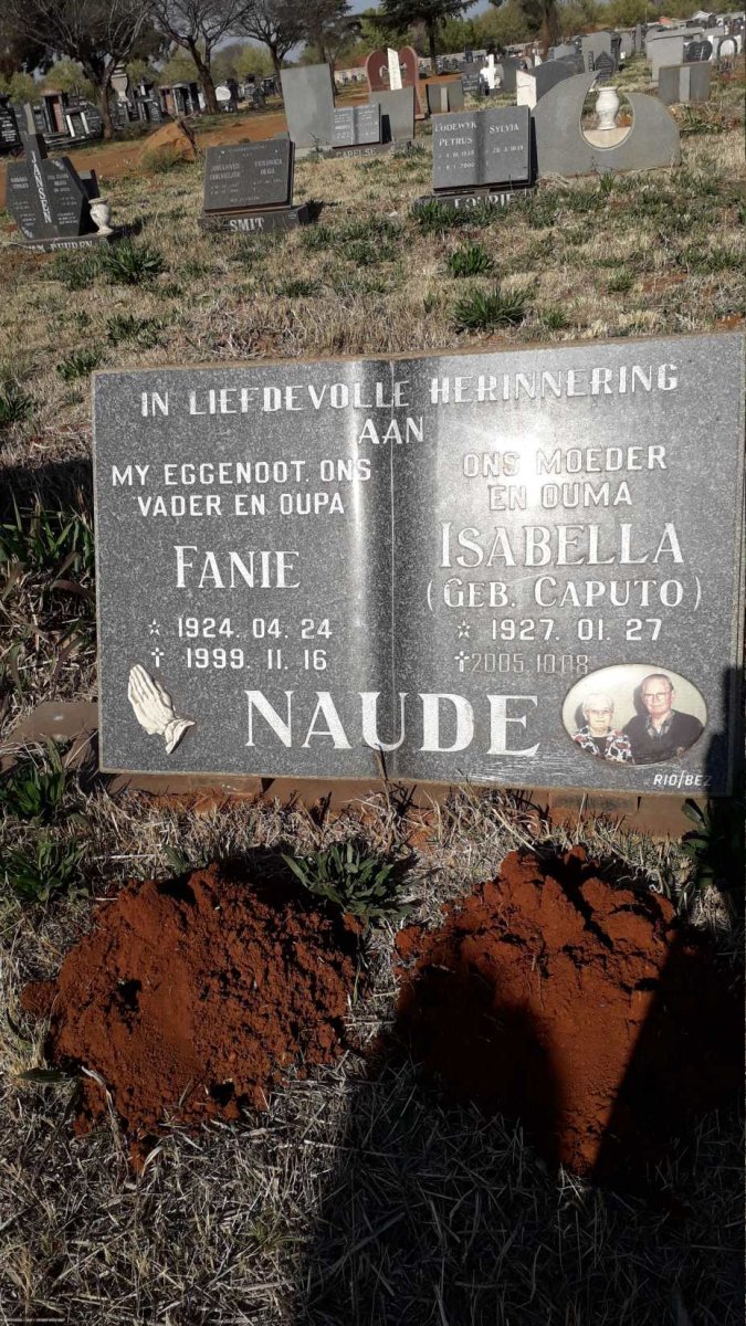 NAUDE Fanie 1924-1999 & Isabella CAPUTO 1927-2005