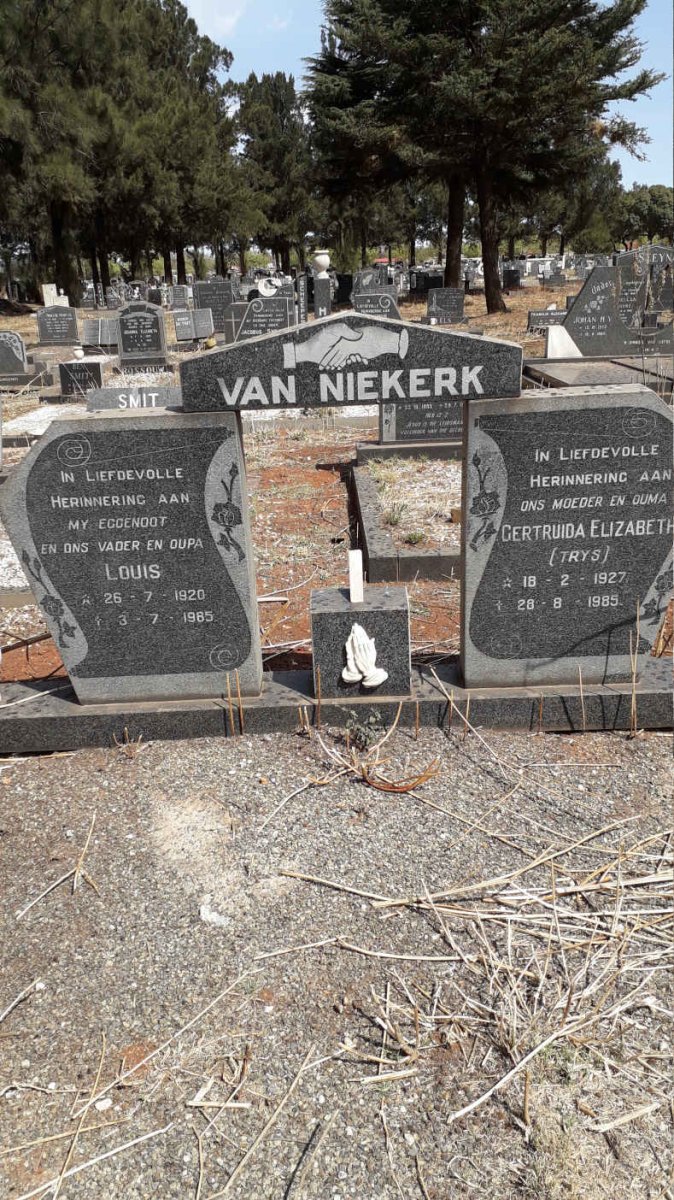 NIEKERK Louis, van 1920-1985 &amp; Gertruida Elizabeth 1927-1985