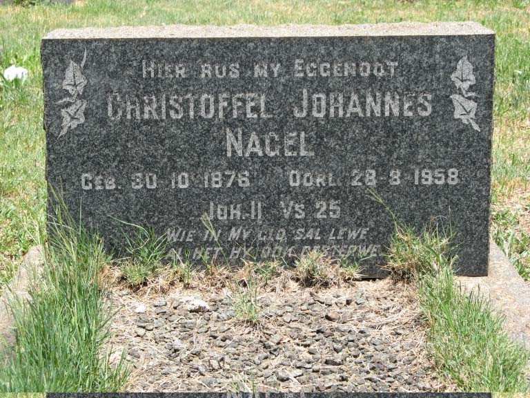 NAGEL Christoffel Johannes 1876-1958