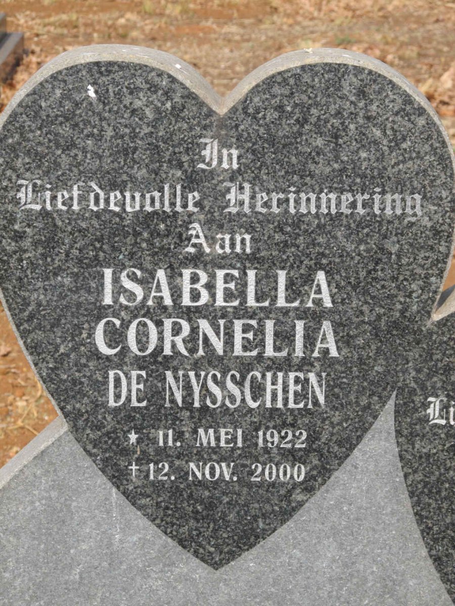 NYSSCHEN Isabella Cornelia, de 1922-2000 :: HAMILTON Jacomina Aletta 1948-1967