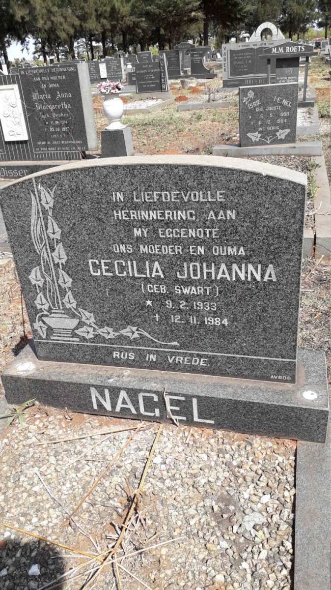NAGEL Cecilia Johanna nee SWART 1933-1984