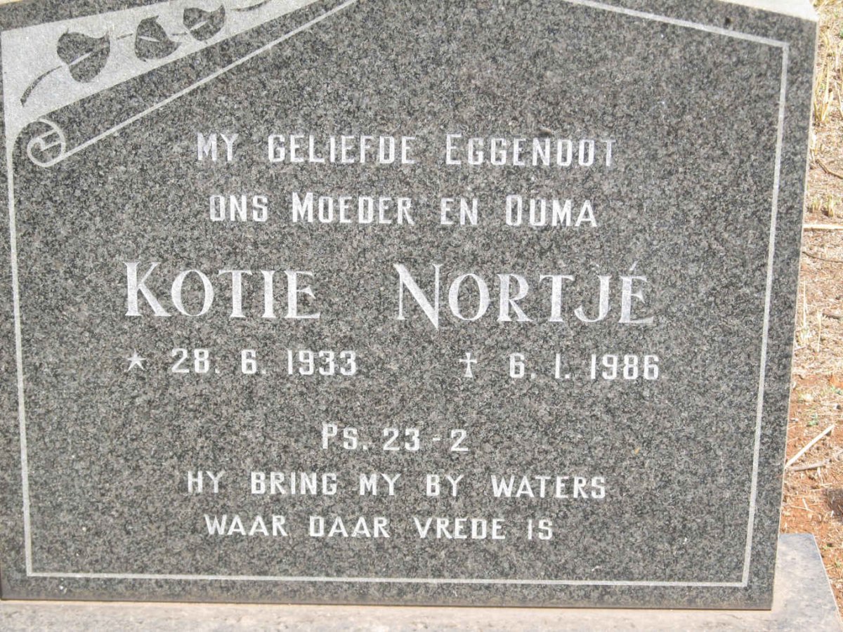 NORTJE Kotie 1933-1986