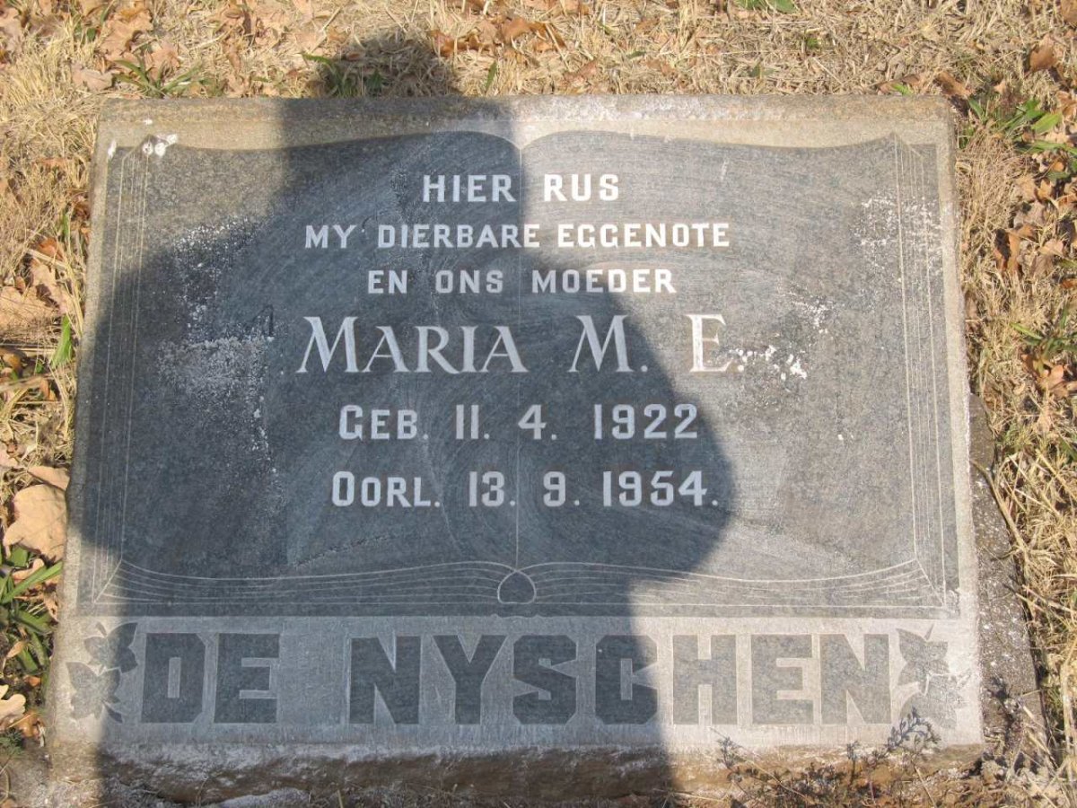 NYSCHEN Maria M.E., de 1922-1954